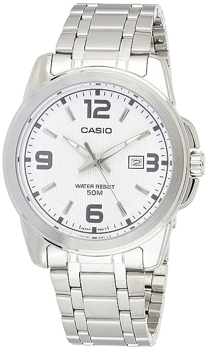 Casio Herreklokke MTP-1314D-7A Enticer Hvit/Stål Ø44.9 mm