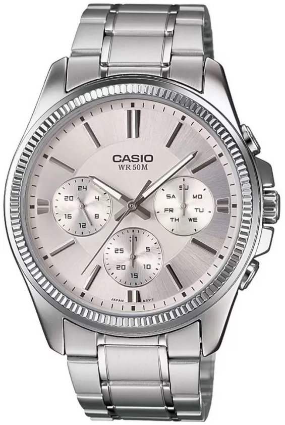 Casio Herreklokke MTP-1375D-7AVDF Classic Sølvfarget/Stål Ø42 mm