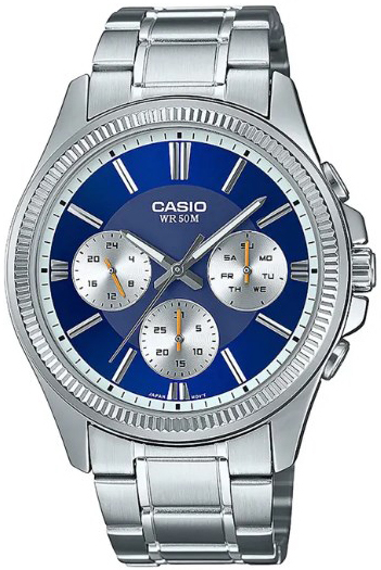 Casio Herreklokke MTP-1375PD-2A1VEF Blå/Stål Ø42 mm