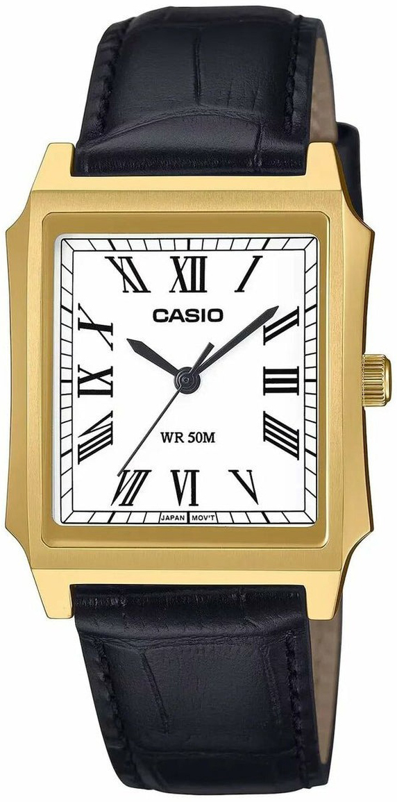 Casio MTP-B190GL-7BVEF Timeless Collection Hvit/Lær