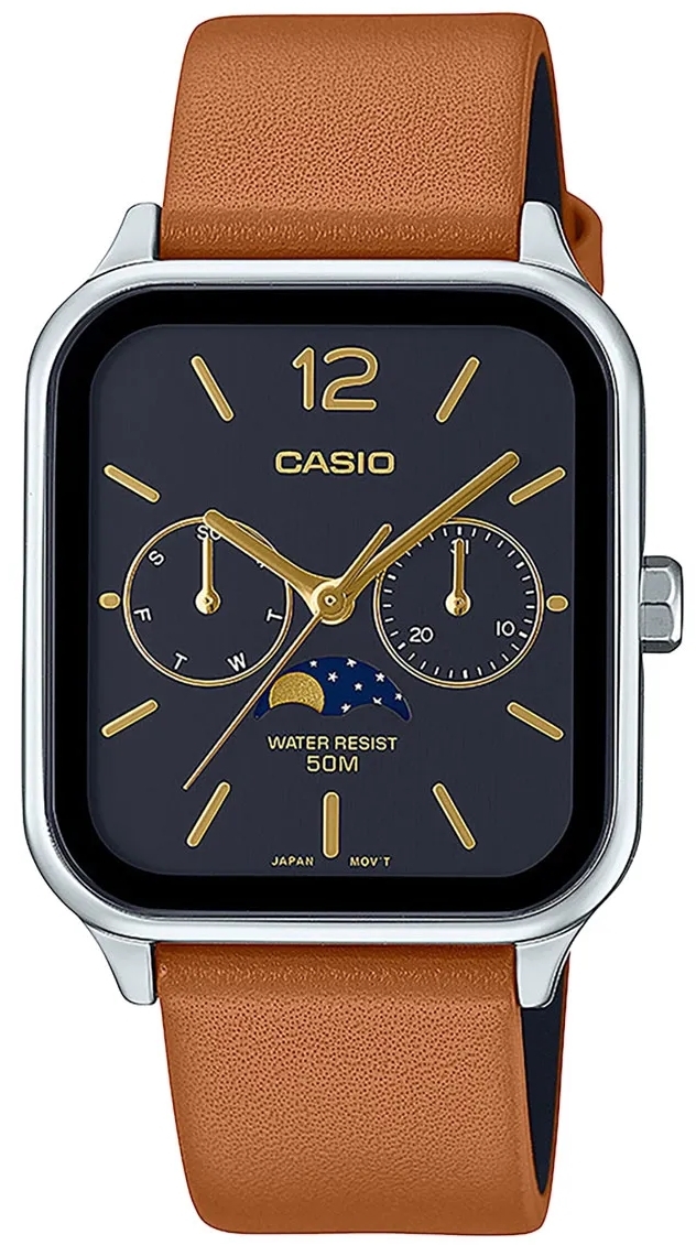 Casio MTP-M305L-1AVER Timeless Collection Standard Blå/Lær Ø34 mm