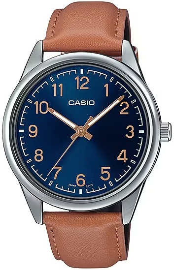 Casio MTP-V005L-2B4UDF Classic Blå/Lær Ø40 mm