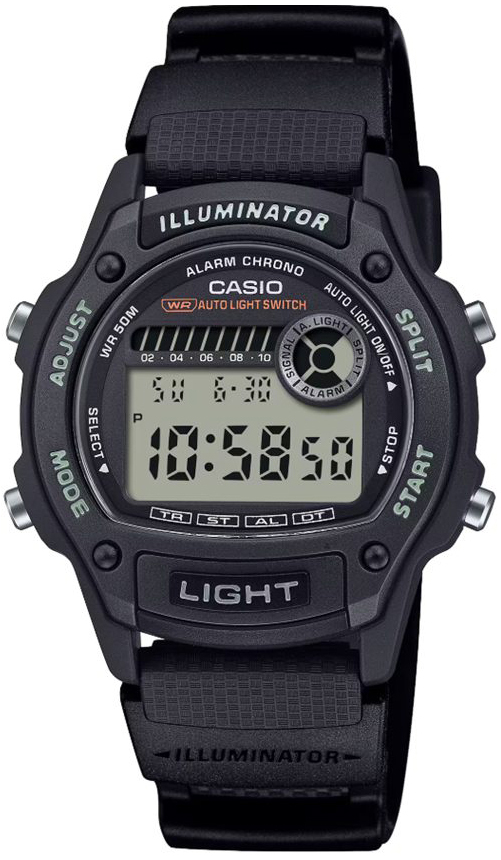 Casio W-220H-1AVEF Timeless Collection LCD/Gummi Ø36.6 mm