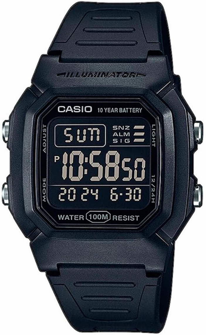 Casio Herreklokke W-800H-1BVES LCD/Resinplast