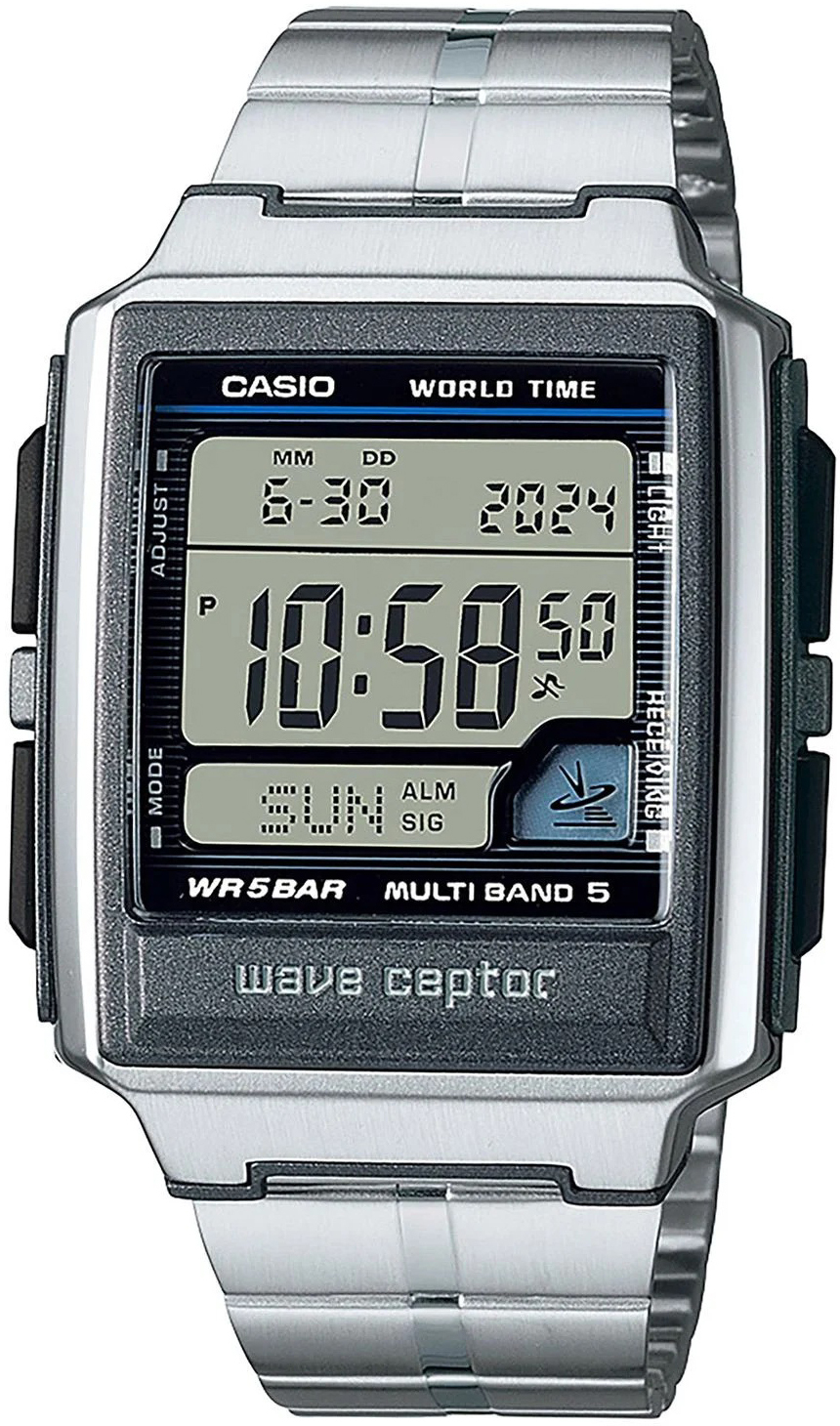 Casio Herreklokke WV-59RD-1AEF Wave Ceptor LCD/Stål