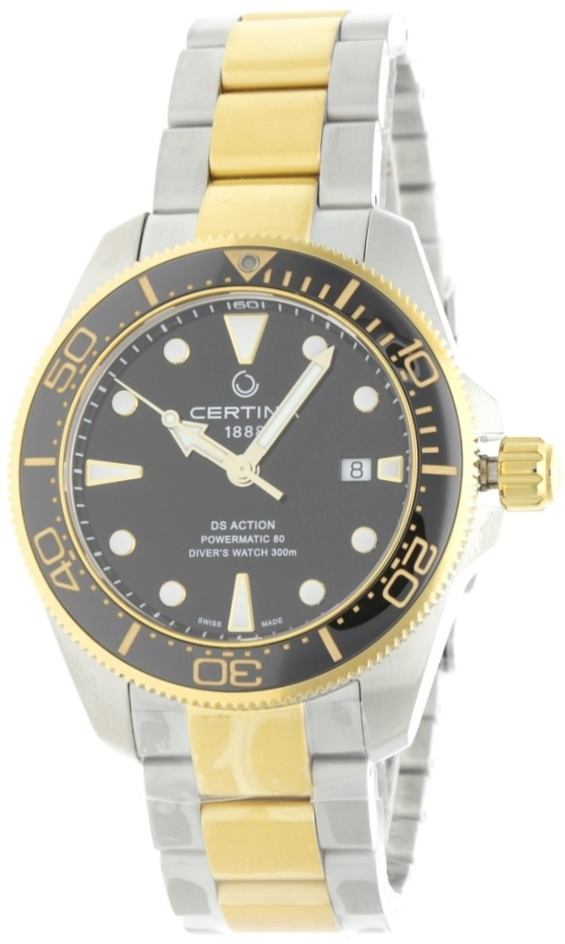 Certina Herreklokke C032.607.22.051.00 DS Action Sort/Gulltonet stål
