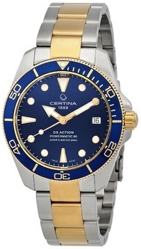 Certina C032.807.22.041.10 DS Action Blå/Gulltonet stål Ø38 mm