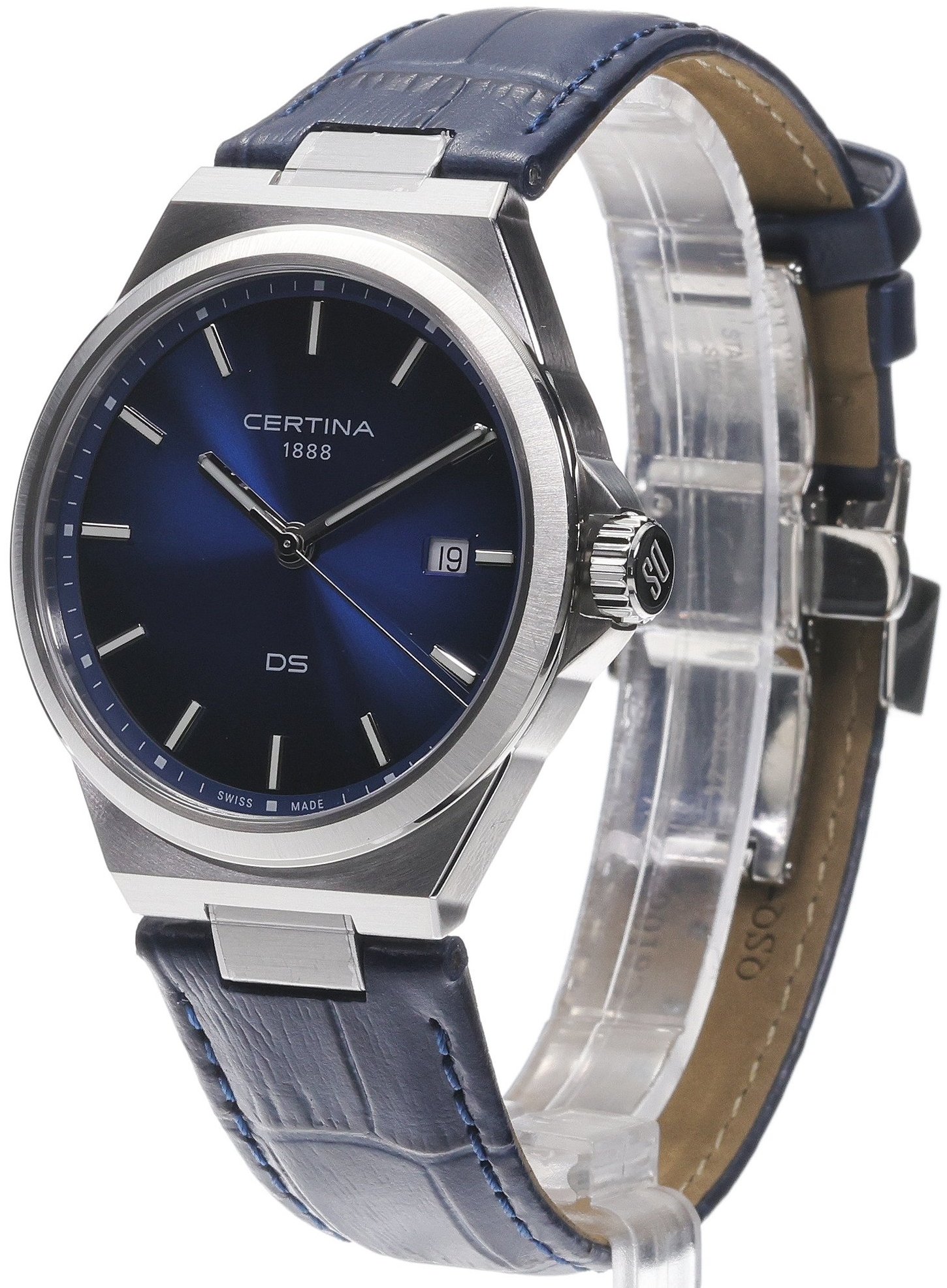 Certina C043.410.16.041.00 Ds 7 Blå/Lær Ø39 mm