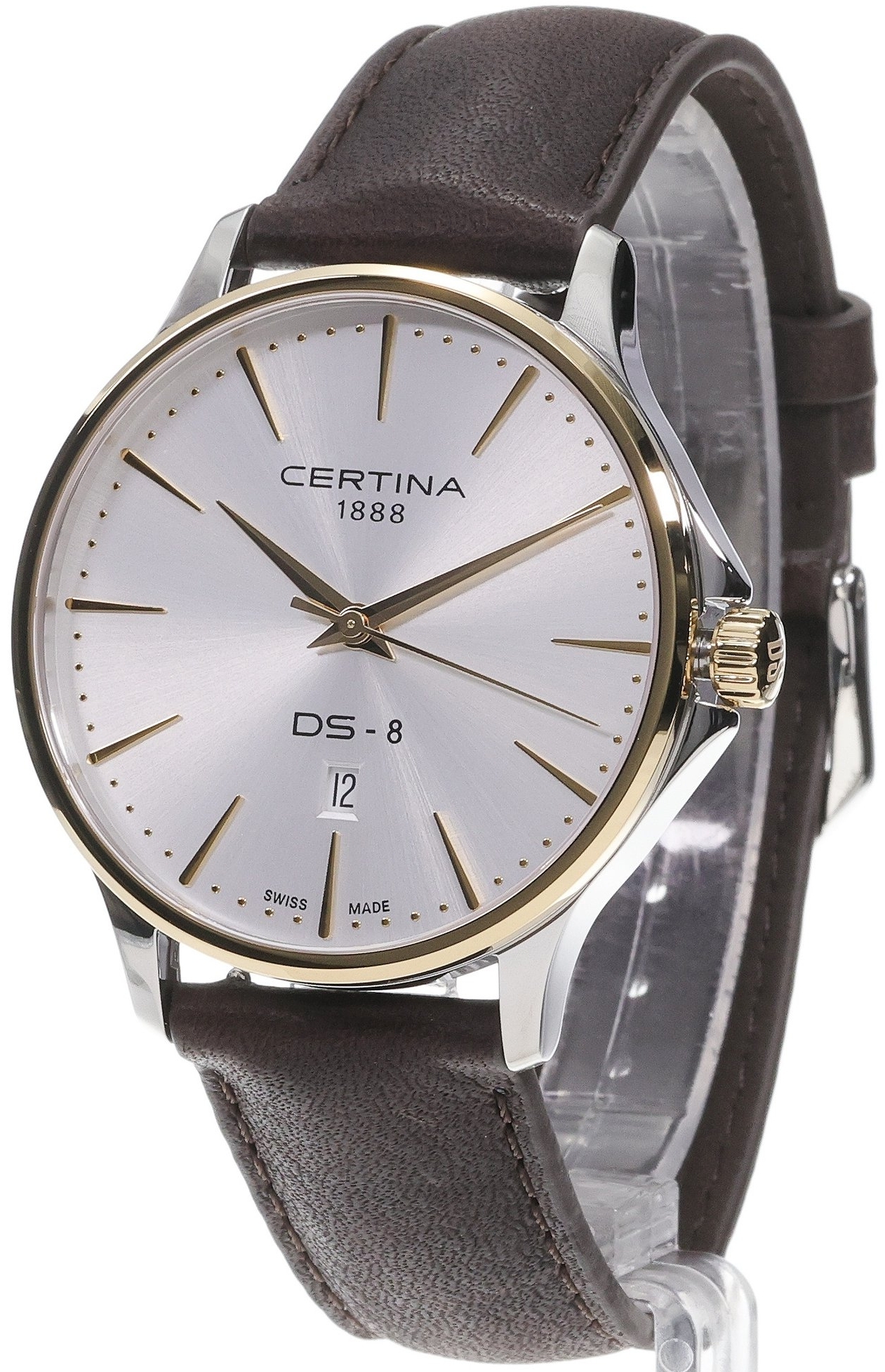 Certina Herreklokke C045.410.26.031.00 Ds 8 Sølvfarget/Lær Ø40 mm