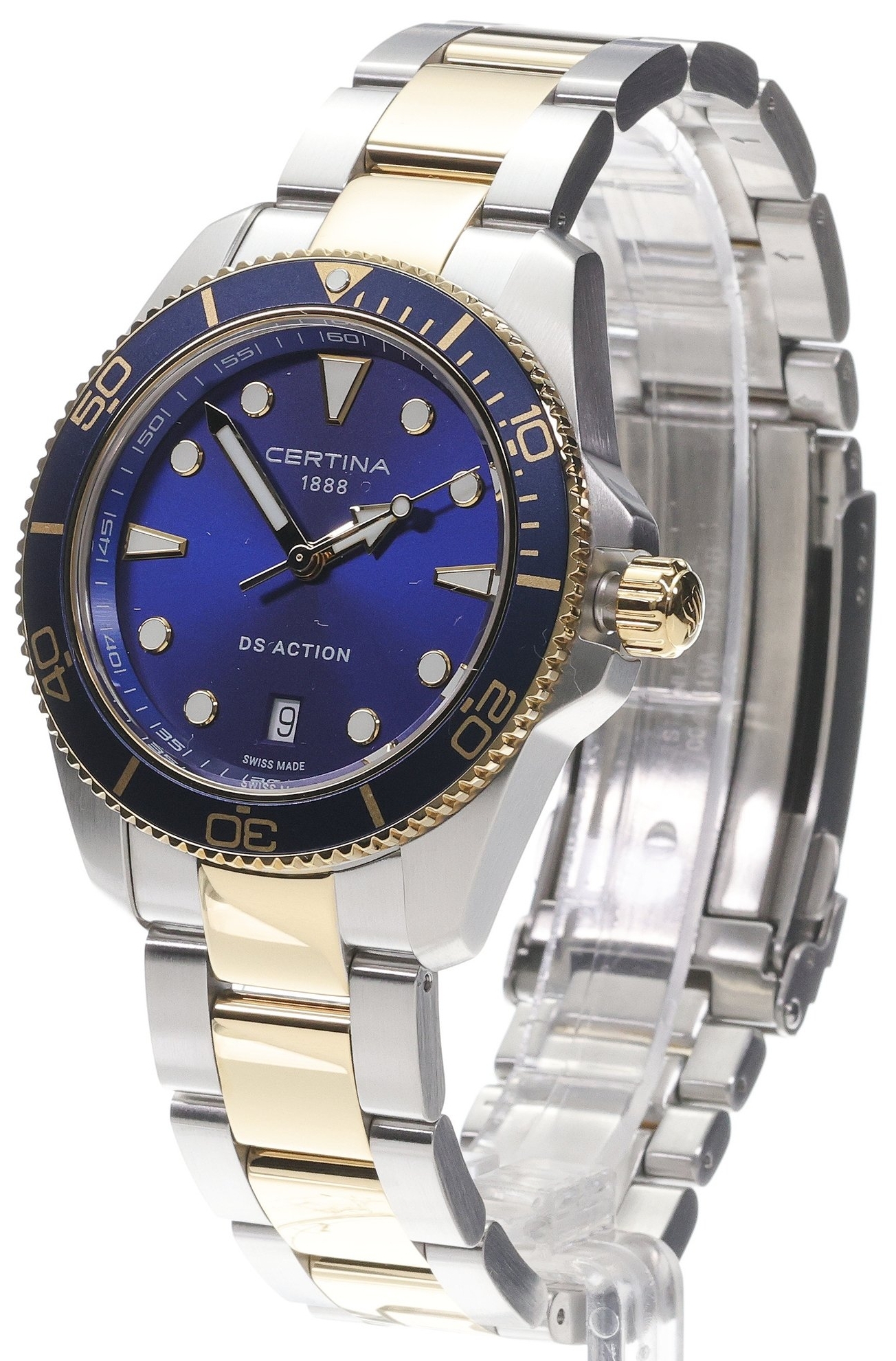 Certina Herreklokke C048.410.22.041.00 Ds Action Blå/Gulltonet stål