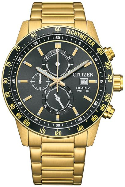 Citizen Herreklokke AN3682-54E Sort/Gulltonet stål Ø44 mm
