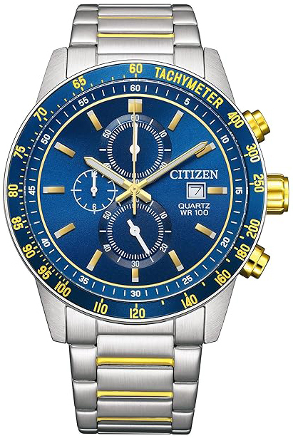 Citizen Herreklokke AN3684-59L Exclusive Blå/Gulltonet stål Ø44 mm