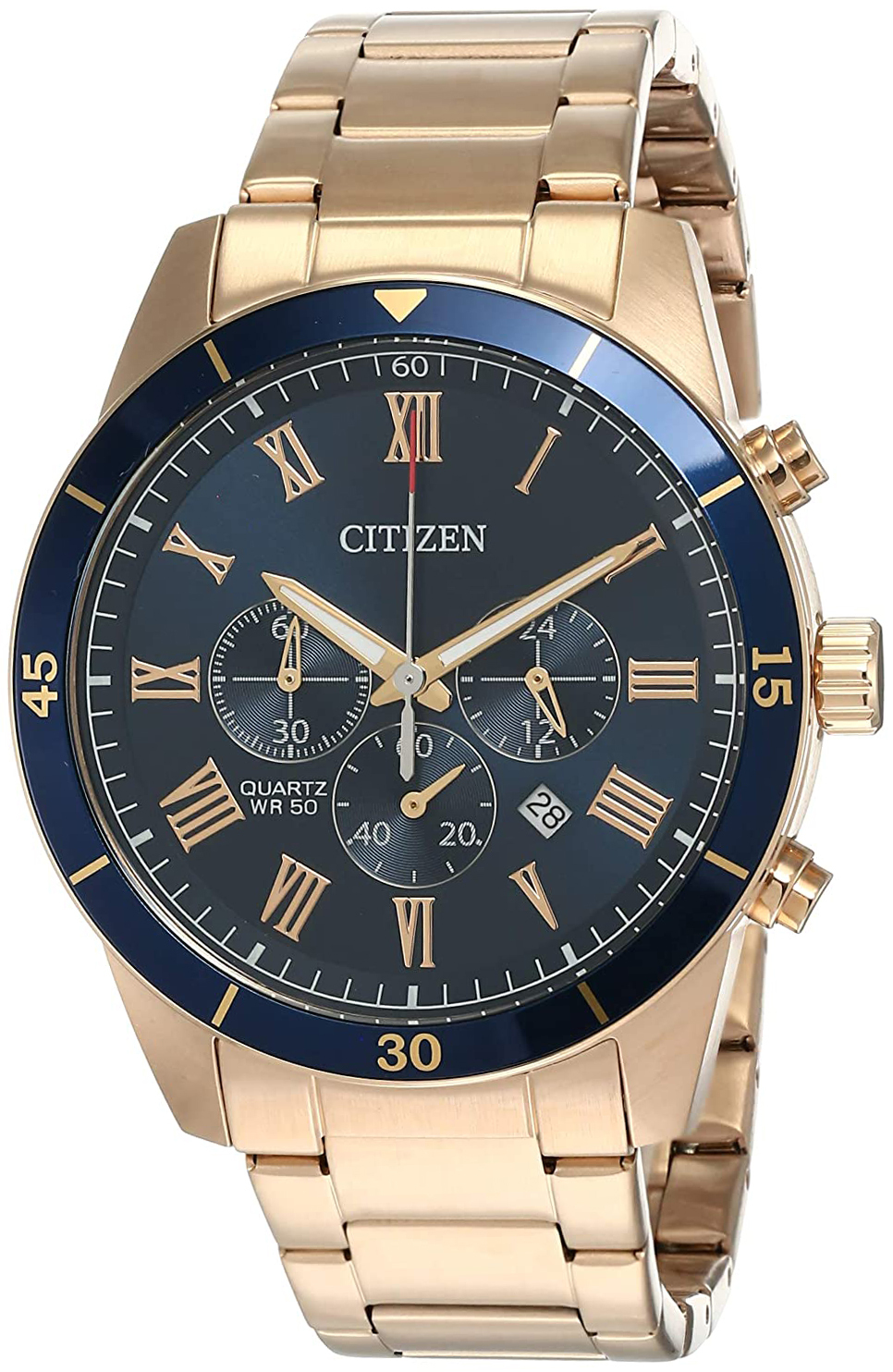 Citizen Herreklokke AN8169-58L Blå/Rose-gulltonet stål Ø44 mm