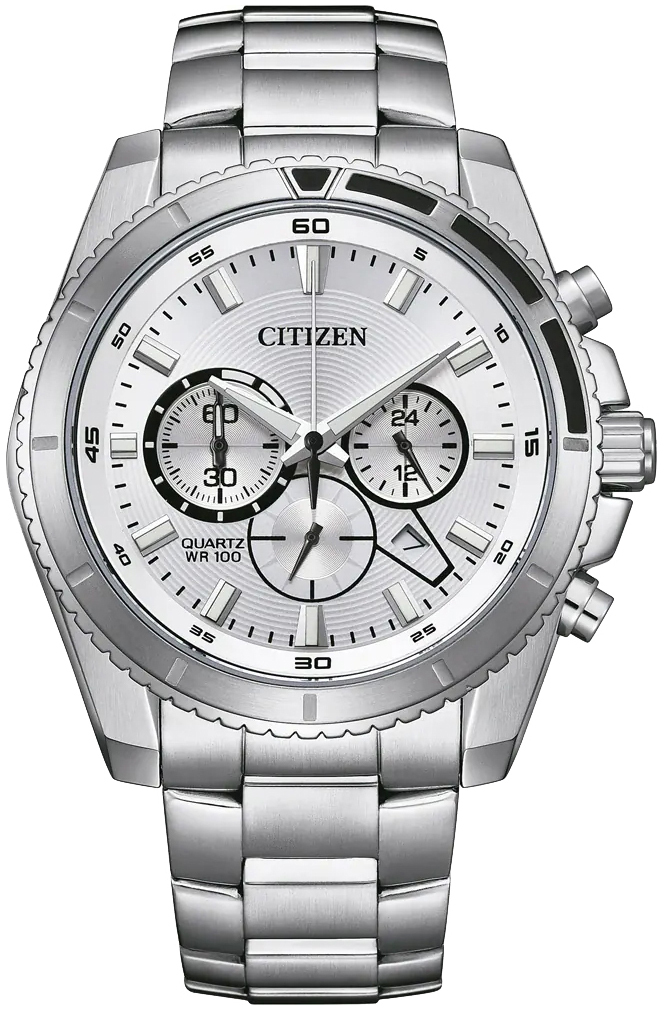 Citizen Herreklokke AN8200-50A Chrono Sølvfarget/Stål Ø46.4 mm