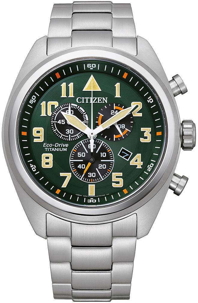 Citizen Herreklokke AT2480-81X Titanium Grønn/Titan Ø43 mm