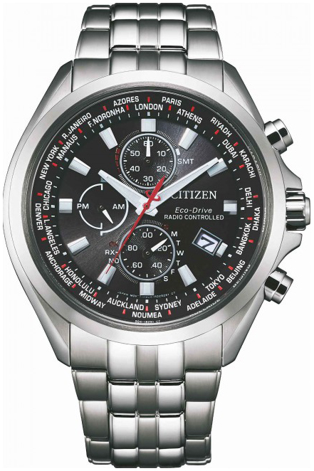 Citizen Herreklokke AT8200-87E Radio Controlled Sort/Stål Ø44 mm