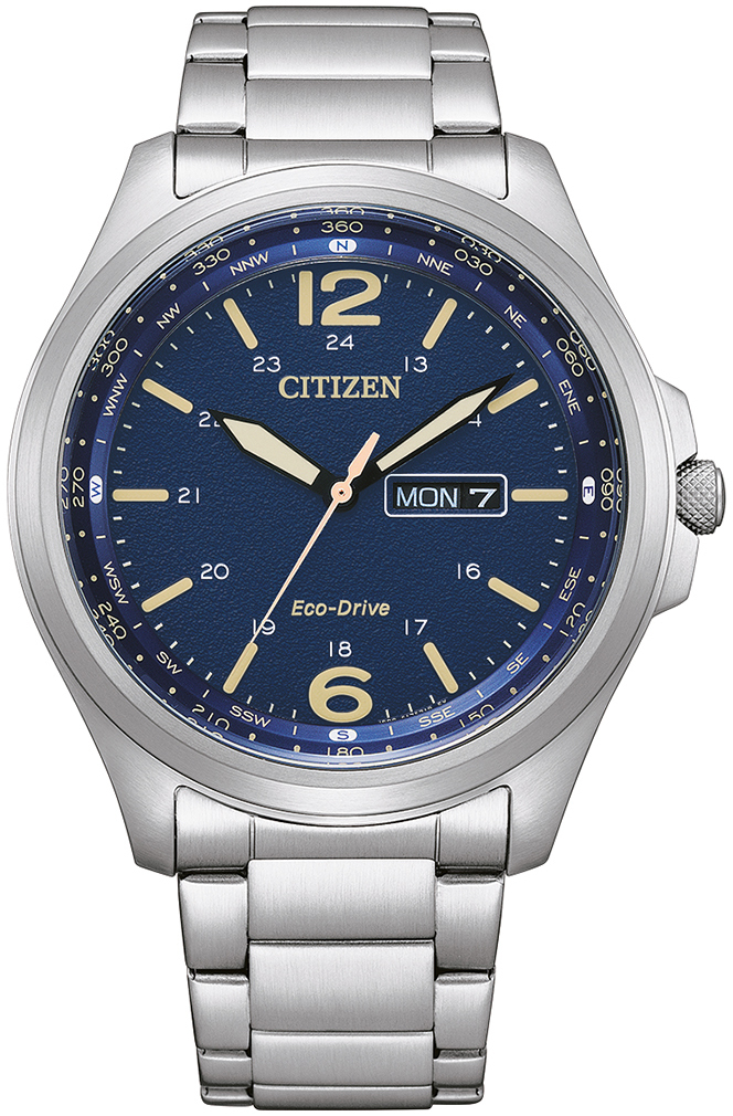 Citizen Herreklokke AW0110-82LE Classic Blå/Stål Ø44 mm