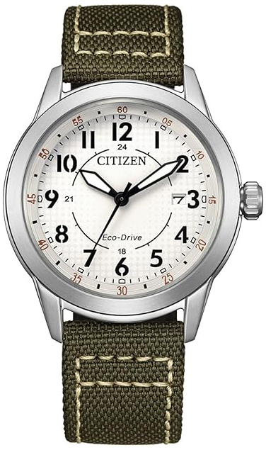 Citizen Herreklokke AW1870-08A Hvit/Lær Ø40 mm