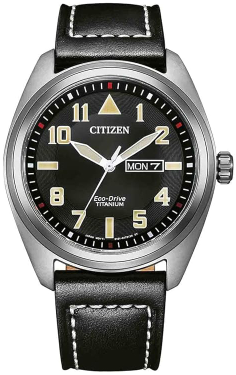 Citizen Herreklokke BM8560-29EC Super Titanium Sort/Lær Ø42 mm