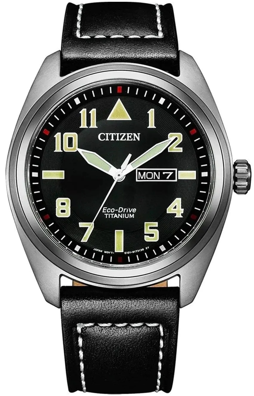 Citizen Herreklokke BM8560-29EE Eco Drive Sort/Lær Ø42 mm