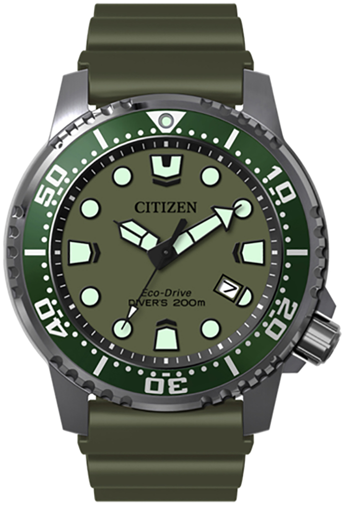 Citizen Herreklokke BN0157-11X Promaster Grønn/Gummi Ø44 mm