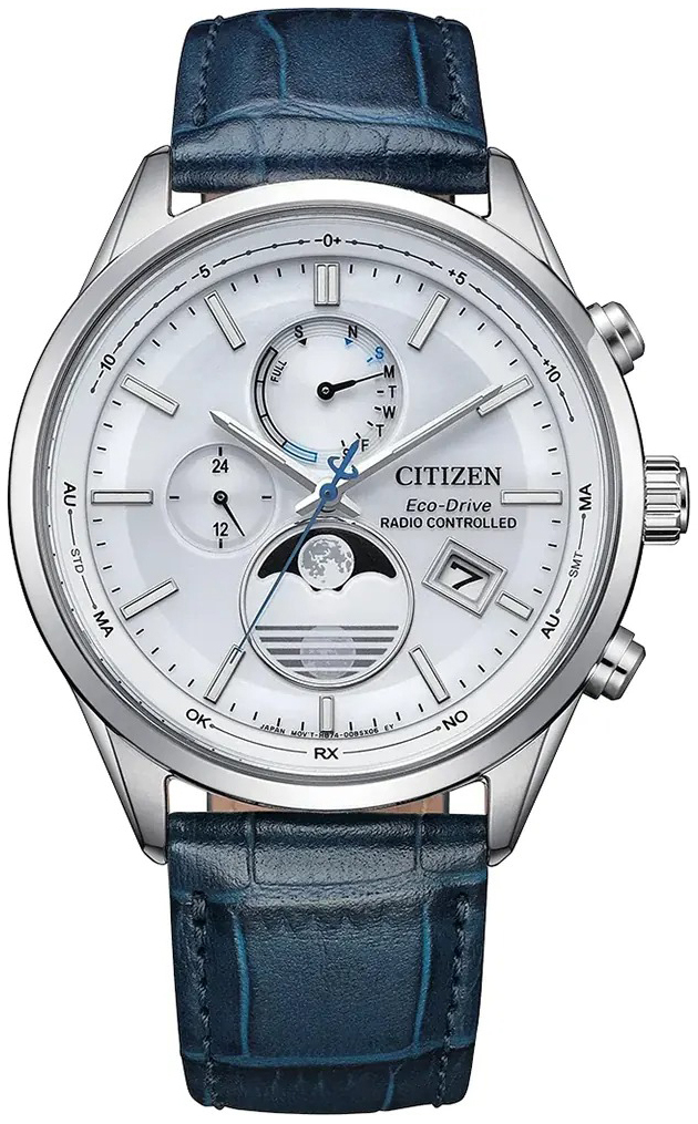Citizen Herreklokke BY1030-09A Eco-Drive Hvit/Lær Ø42 mm