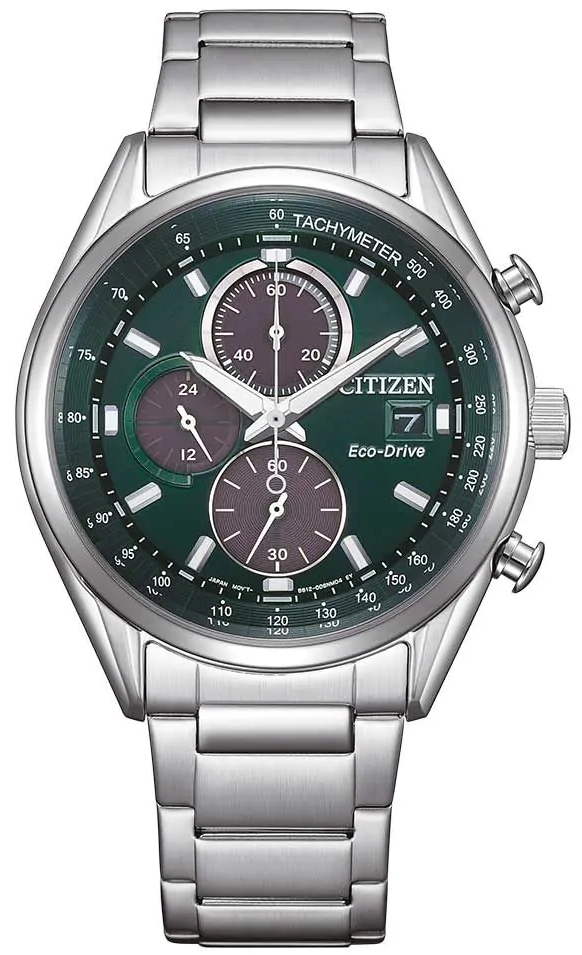 Citizen Herreklokke CA0459-79X Eco Drive Grønn/Stål Ø40 mm
