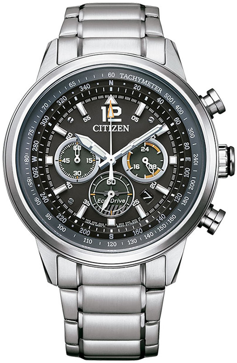 Citizen Herreklokke CA4470-82E Pilot Sort/Stål Ø44 mm