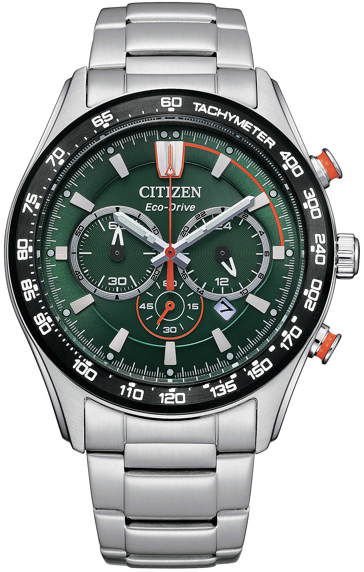 Citizen Herreklokke CA4486-82X Chrono Sport Grønn/Stål Ø43 mm