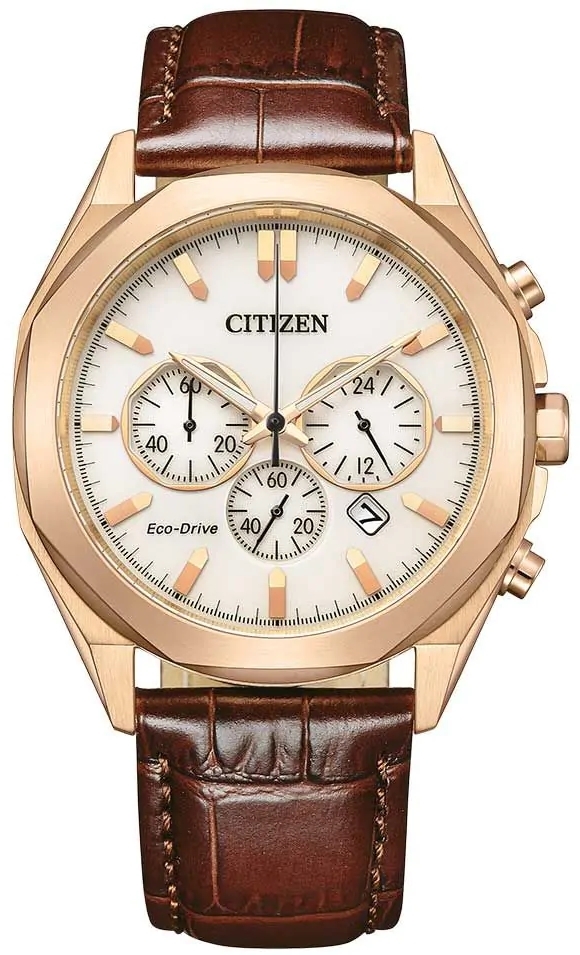 Citizen Herreklokke CA4593-15A Eco Drive Hvit/Lær Ø41 mm