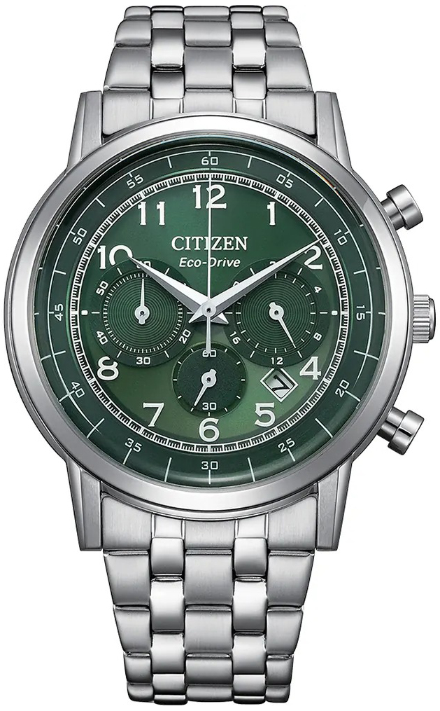Citizen Herreklokke CA4630-53X Chrono Grønn/Stål Ø42 mm