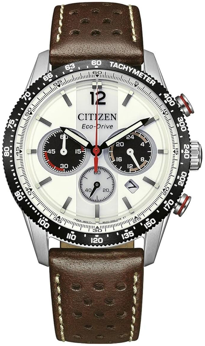 Citizen Herreklokke CA4714-04A Eco-Drive Hvit/Lær Ø40 mm
