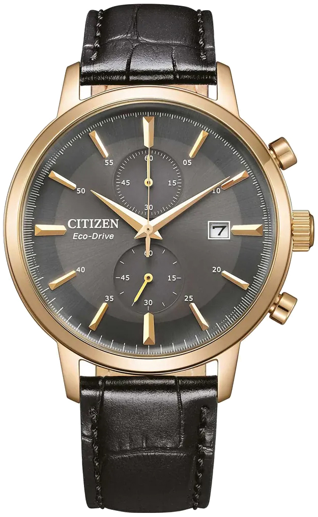 Citizen Herreklokke CA7067-11H Vintage Grå/Lær Ø42 mm