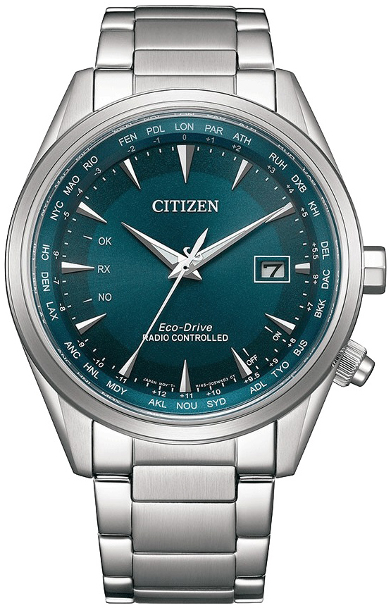 Citizen Herreklokke CB0270-87L Radio Controlled Grønn/Stål Ø43 mm