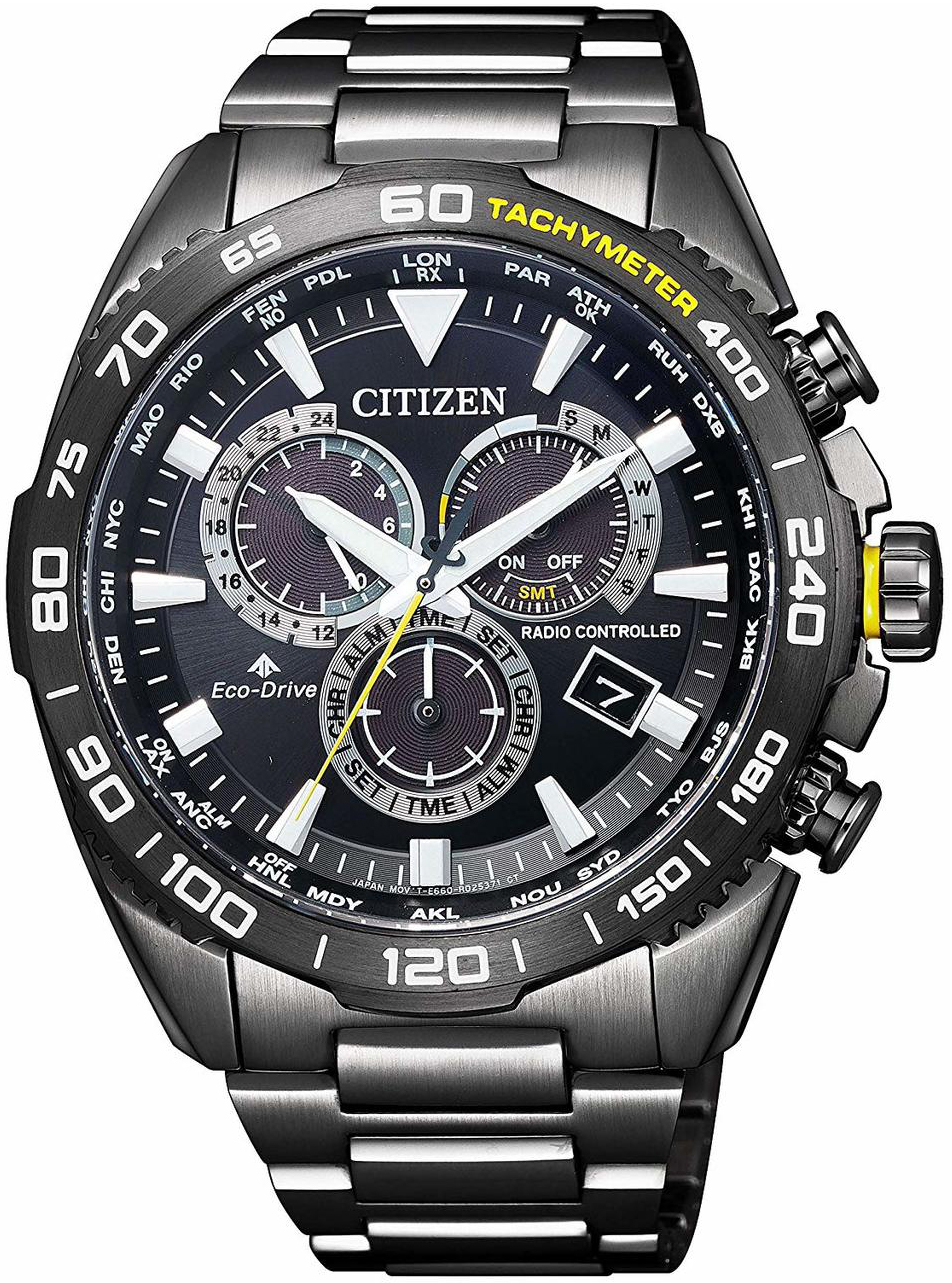 Citizen Herreklokke CB5037-84E Sort/Stål Ø44.6 mm