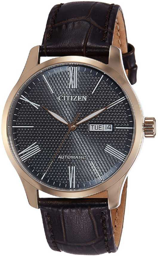 Citizen Herreklokke NH8353-00H Mechanical Grå/Lær Ø40 mm