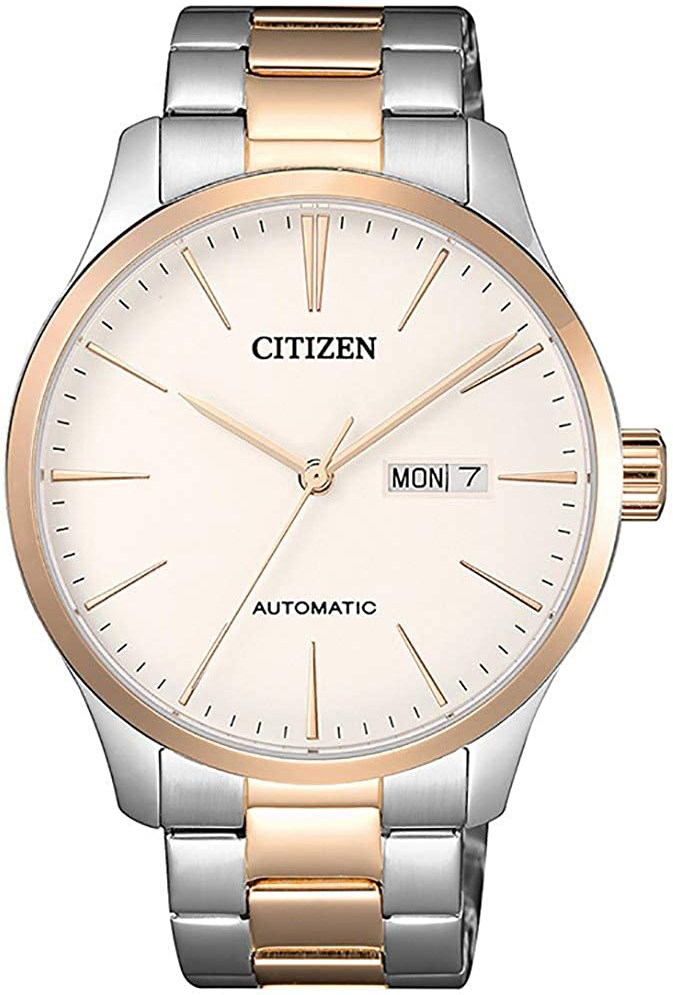 Citizen Herreklokke NH8356-87A Mechanical Hvit/Rose-gulltonet stål