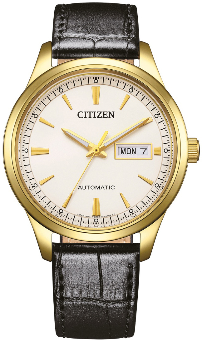 Citizen Herreklokke NY4059-09AC Antikkhvit/Lær Ø40 mm