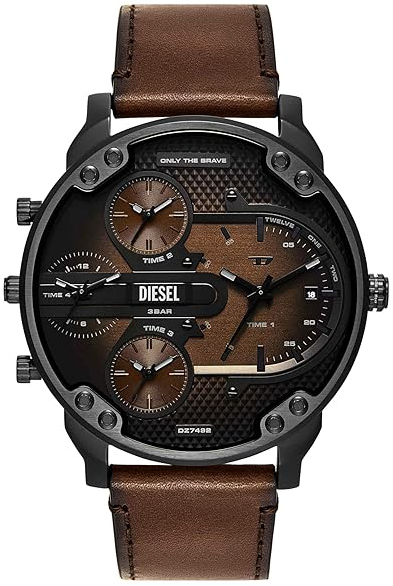 Diesel Herreklokke DZ7492 Mr. Daddy Brun/Lær Ø54 mm