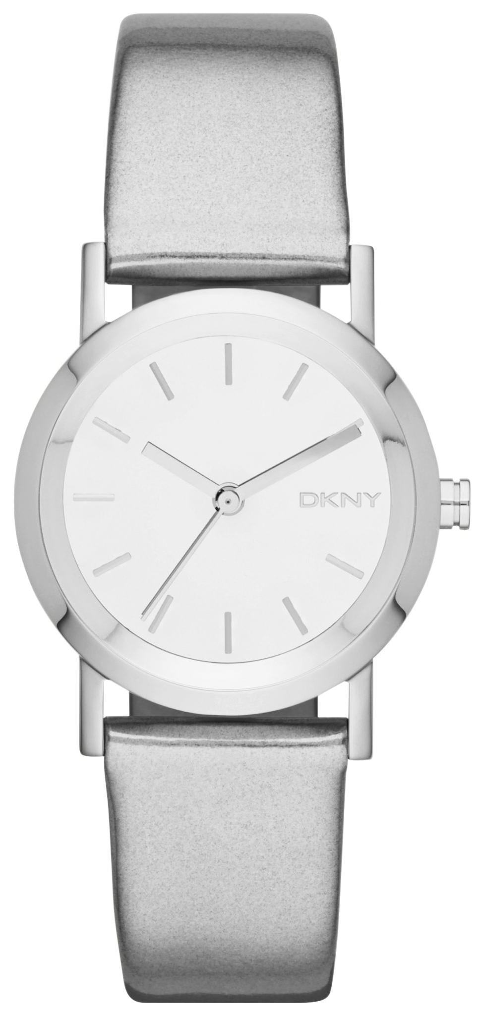 DKNY Dameklokke NY8857 Sølvfarget/Lær Ø30 mm - DKNY
