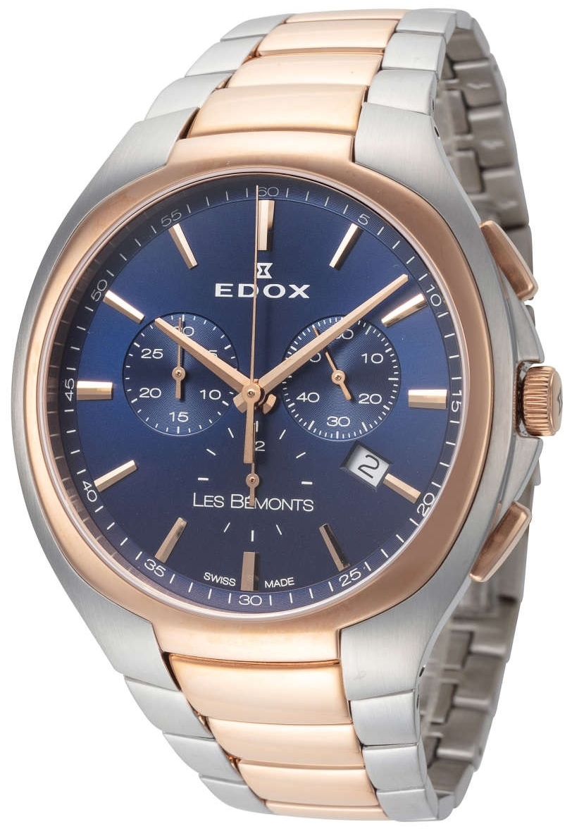 Edox Herreklokke 10239-357R-BUIR Les Bemonts Blå/Rose-gulltonet