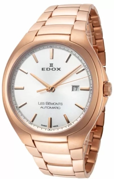 Edox Herreklokke 56003-37R-AIR Les Bemonts Sølvfarget/Rose-gulltonet
