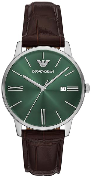 Emporio Armani Herreklokke AR11672 Grønn/Lær Ø39 mm