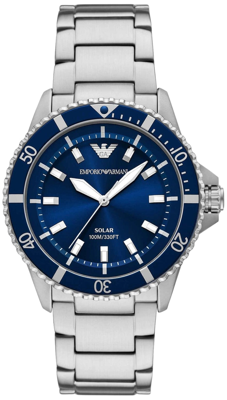 Emporio Armani Herreklokke AR11697 Solar Blå/Stål Ø42 mm