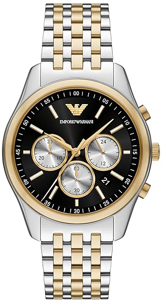 Emporio Armani Herreklokke AR11713 Sort/Gulltonet stål Ø41 mm