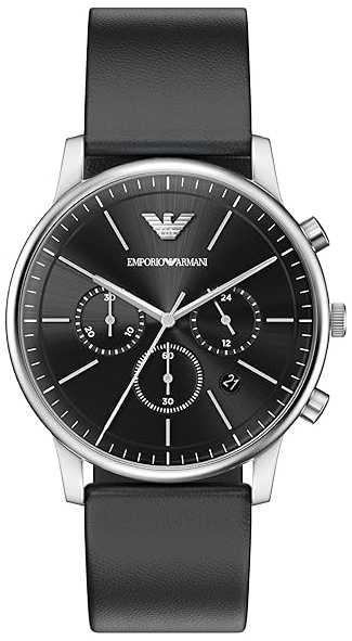 Emporio Armani Herreklokke AR11774 Sort/Lær Ø42 mm