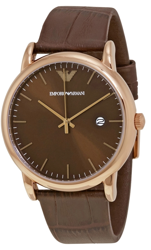 Emporio Armani Herreklokke AR2503 Brun/Lær Ø43 mm - Emporio Armani