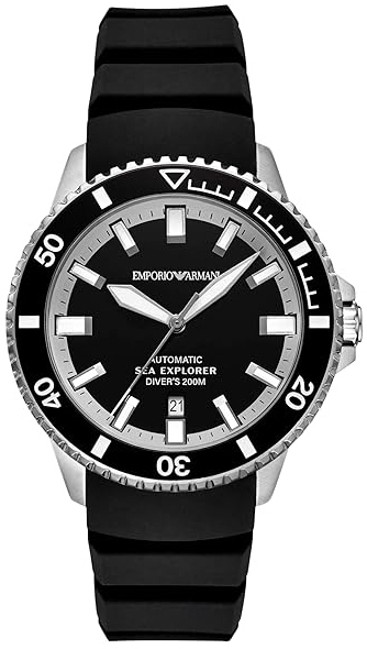 Emporio Armani Herreklokke AR60086 Explorer Sort/Gummi Ø42 mm