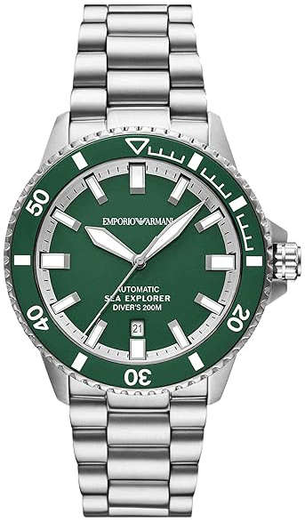 Emporio Armani Herreklokke AR60088 Explorer Grønn/Stål Ø42 mm