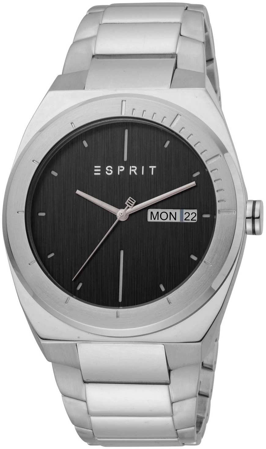 Esprit Herreklokke ES1G158M0065 Strike Sort/Stål Ø42 mm